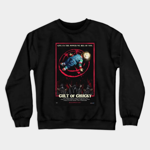 Cult of Chucky Movie Poster Crewneck Sweatshirt by petersarkozi82@gmail.com